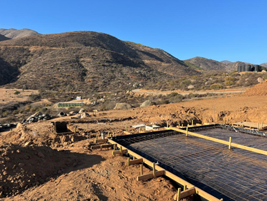 Construction of the fourth Rancho Genesis camp site in the Baja hills